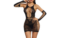 Load image into Gallery viewer, Sexy Lingerie Fishnet Dress