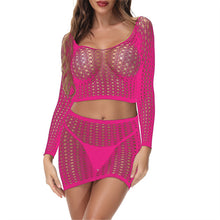 Load image into Gallery viewer, Sexy Lingerie Fishnet Dress