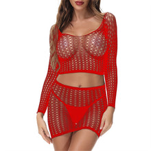 Load image into Gallery viewer, Sexy Lingerie Fishnet Dress