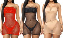 Load image into Gallery viewer, Sparkle Rhinestone Fishnet Lingerie