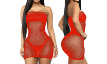 Load image into Gallery viewer, Sparkle Rhinestone Fishnet Lingerie