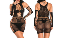 Load image into Gallery viewer, Sexy Lingerie Fishnet Dress
