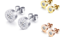 Load image into Gallery viewer, 8mm Round Cubic Zirconia Stud