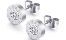 Load image into Gallery viewer, 8mm Round Cubic Zirconia Stud
