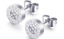 Load image into Gallery viewer, 8mm Round Cubic Zirconia Stud