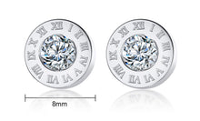 Load image into Gallery viewer, 8mm Round Cubic Zirconia Stud