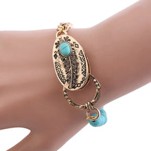 Load image into Gallery viewer, Turquoise Leaf Bracelet
