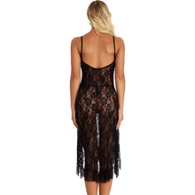 Load image into Gallery viewer, Sexy mesh lace Rose Sling Dress Pajamas
