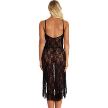 Load image into Gallery viewer, Sexy mesh lace Rose Sling Dress Pajamas