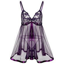Load image into Gallery viewer, Lace Lingerie V Neck Strap Nightgowns
