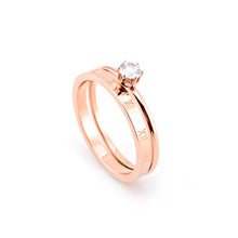 Load image into Gallery viewer, Rose Gold Cubic Zirconia Ring