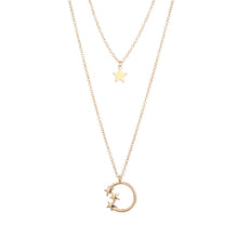 Load image into Gallery viewer, Star Pendant Layered Gold Necklace