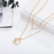 Load image into Gallery viewer, Star Pendant Layered Gold Necklace