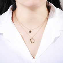 Load image into Gallery viewer, Star Pendant Layered Gold Necklace