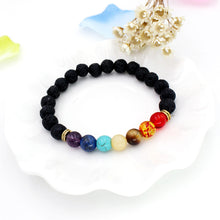 Load image into Gallery viewer, Lava Rock Natural Stone Beads Bracelet