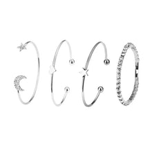 Load image into Gallery viewer, 4 Pcs Stackable Bracelet Set with Heart, Star, Moon