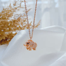Load image into Gallery viewer, Zirconia Elephant Pendant Necklace