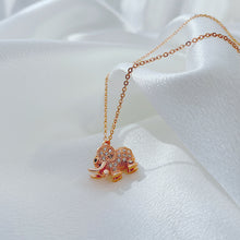 Load image into Gallery viewer, Zirconia Elephant Pendant Necklace
