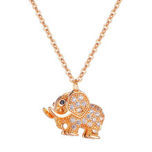 Load image into Gallery viewer, Zirconia Elephant Pendant Necklace
