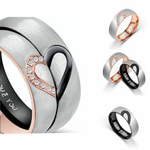 Load image into Gallery viewer, I Love You Half Heart Rings