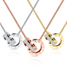 Load image into Gallery viewer, Interlocking Double Rings Necklace
