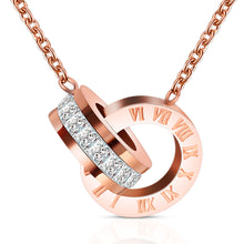 Load image into Gallery viewer, Interlocking Double Rings Necklace