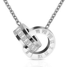 Load image into Gallery viewer, Interlocking Double Rings Necklace