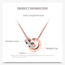 Load image into Gallery viewer, Interlocking Double Rings Necklace