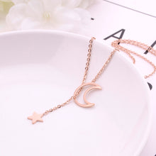 Load image into Gallery viewer, Crescent Moon Star Necklace