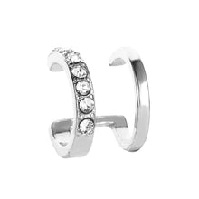 Load image into Gallery viewer, Cubic Zirconia Hoop Cuffs Earrings