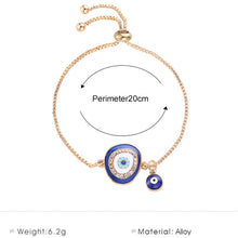 Load image into Gallery viewer, Vintage Evil's Eyes Adjustable Link Bracelet