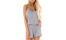 Load image into Gallery viewer, Women&#39;s Casual Shorts Jumpsuit V Neck Sleeveless Romper
