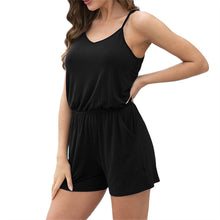 Load image into Gallery viewer, Women&#39;s Casual Shorts Jumpsuit V Neck Sleeveless Romper
