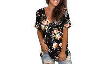 Load image into Gallery viewer, Floral Printed V Neck Tunic Shirts
