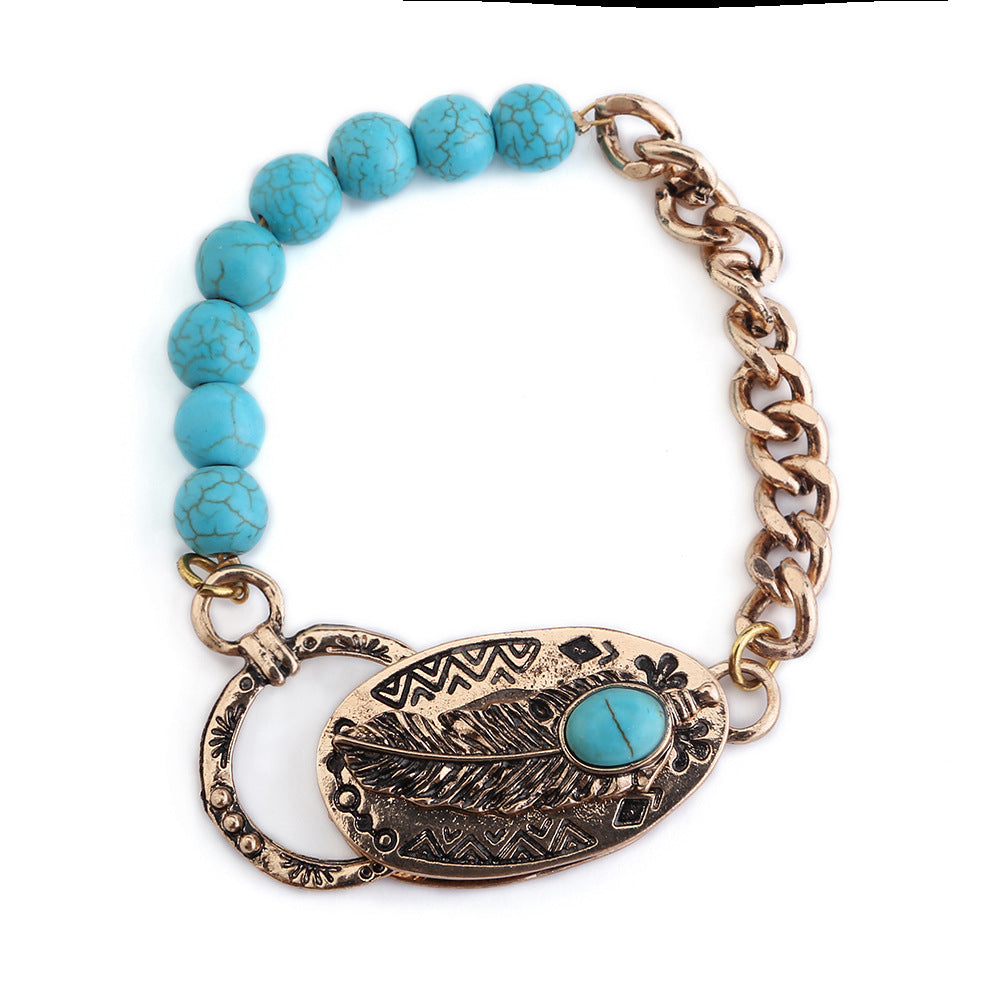 Turquoise Leaf Bracelet
