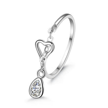 Load image into Gallery viewer, Waterdrop Heart Ring Adjustable
