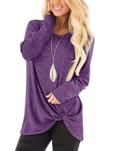 Load image into Gallery viewer, Womens Comfy Casual Twist Knot Tunics Tops
