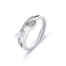 Load image into Gallery viewer, Double Heart Adjustable Ring
