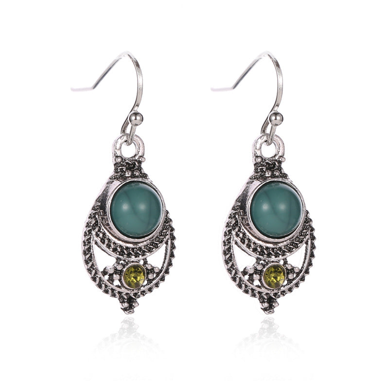 Vintage Hollow Turquoise Earrings
