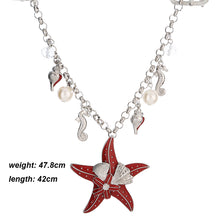 Load image into Gallery viewer, Starfish Conch Pearl Shell Necklace
