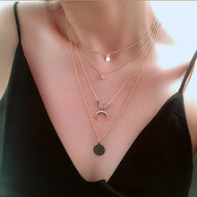 Load image into Gallery viewer, Moon Layered Choker Necklaces

