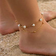 Load image into Gallery viewer, Double Layered Crystal Anklet
