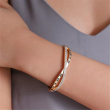 Load image into Gallery viewer, Cross Roman Numeral Bangle Bracelet
